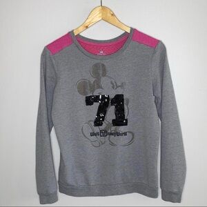Gray and Pink Walt Disney World Sweatshirt